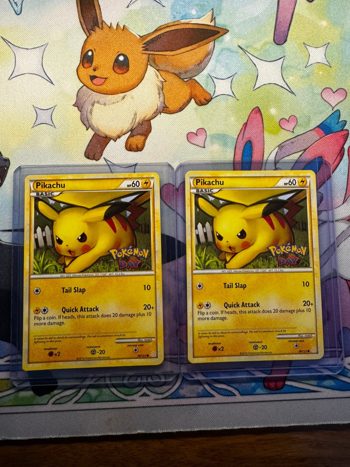 Pikachu Pokemon Day 78/123 Heart gold soul silver., Ophalen of Verzenden, Gebruikt, Losse kaart