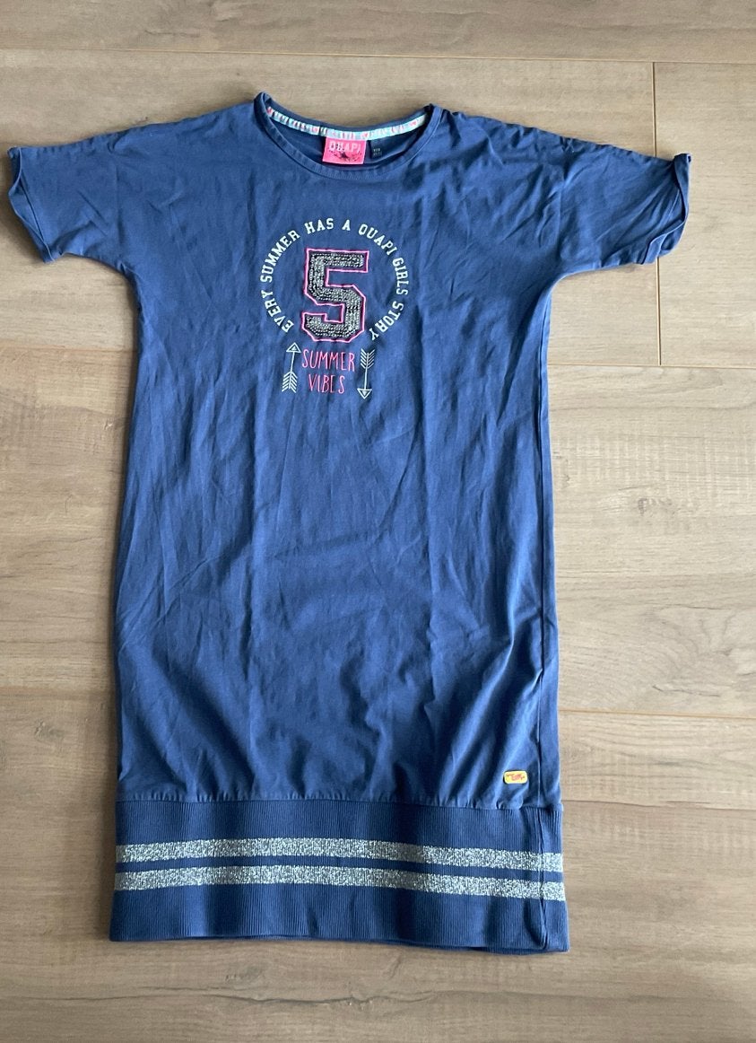 Quapi blauwe jurk maat 158-164, Ophalen of Verzenden, Gebruikt, Meisje, Jurk of Rok