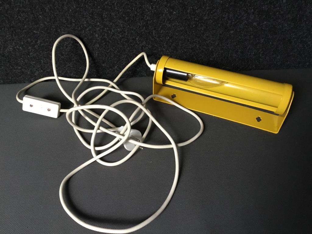 Nostalgisch Geel Bedlampje Jaren '70 - 24 cm Breed, Ophalen