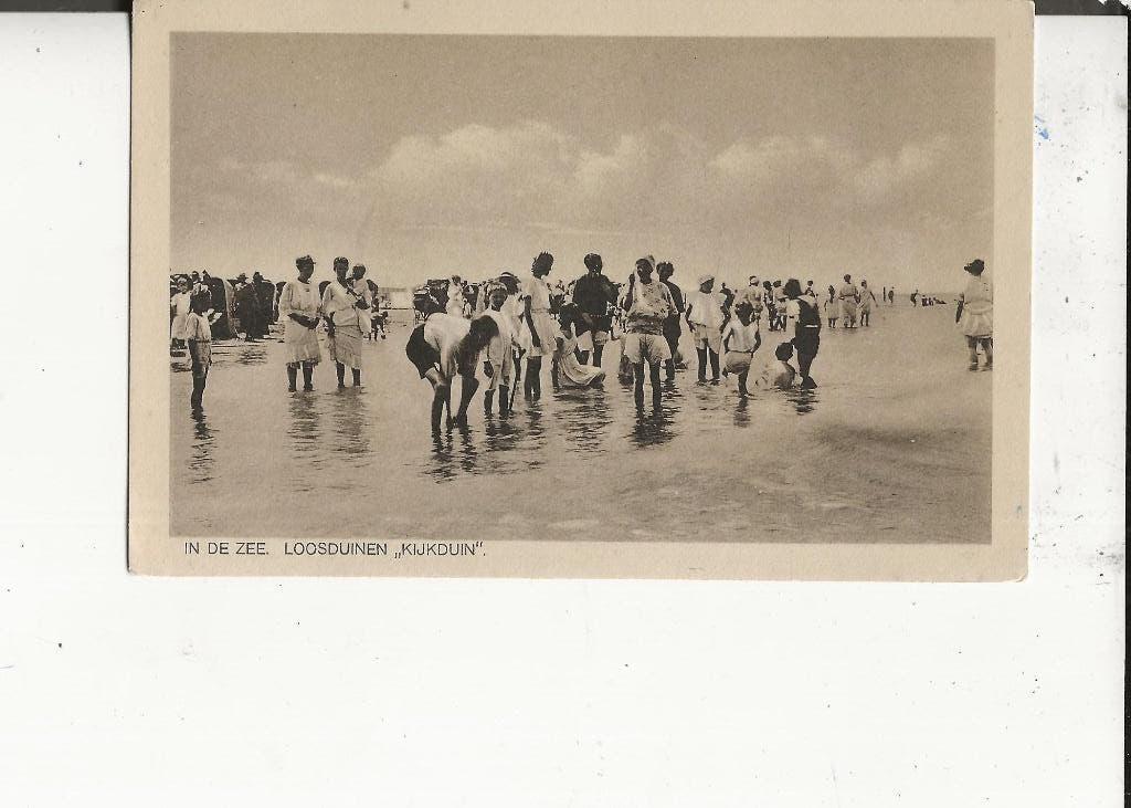 Kijkduin Pootjebaden in zee, Ophalen of Verzenden, 1920 tot 1940, Ongelopen, Zuid-Holland