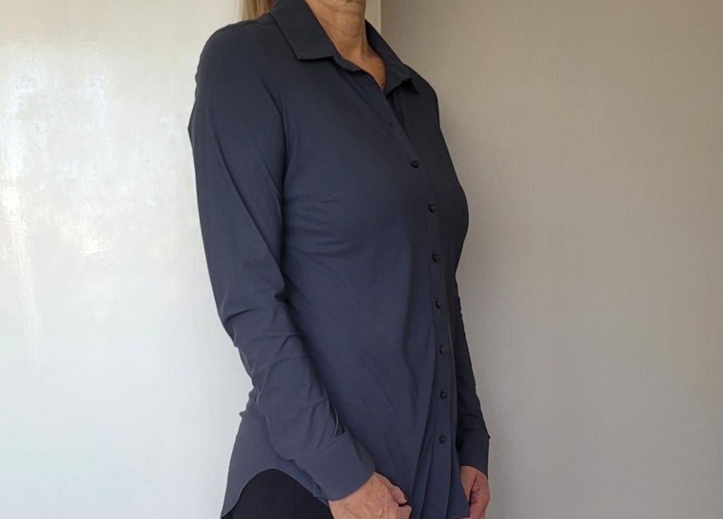 Studio Anneloes Poppy blouse S Antracietgrijs Travelstof, Kleding | Dames, Blouses en Tunieken, Studio Anneloes, Ophalen of Verzenden