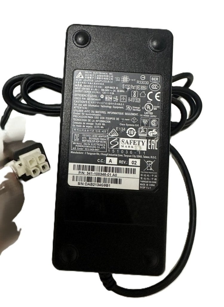 Delta ADP-66CRB Adapter | 12V 5.5A | 66W | Vierkante 4-Pins, DELTA ELECTRONICS, Verzenden, Delta, Delta