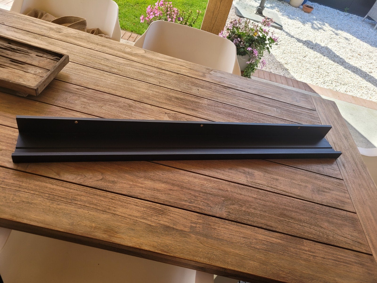 Ikea fotoplank Mosslanda zwart zgan, Ophalen of Verzenden, Zo goed als nieuw