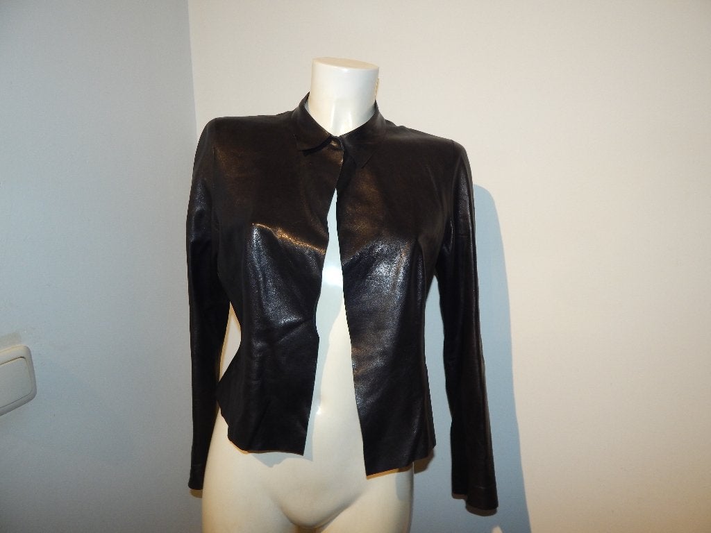 Natan Edouard Vermeulen leren jasje aparte bruin tint M, Kleding | Dames, Maat 38/40 (M), Bruin, Verzenden, Jasje