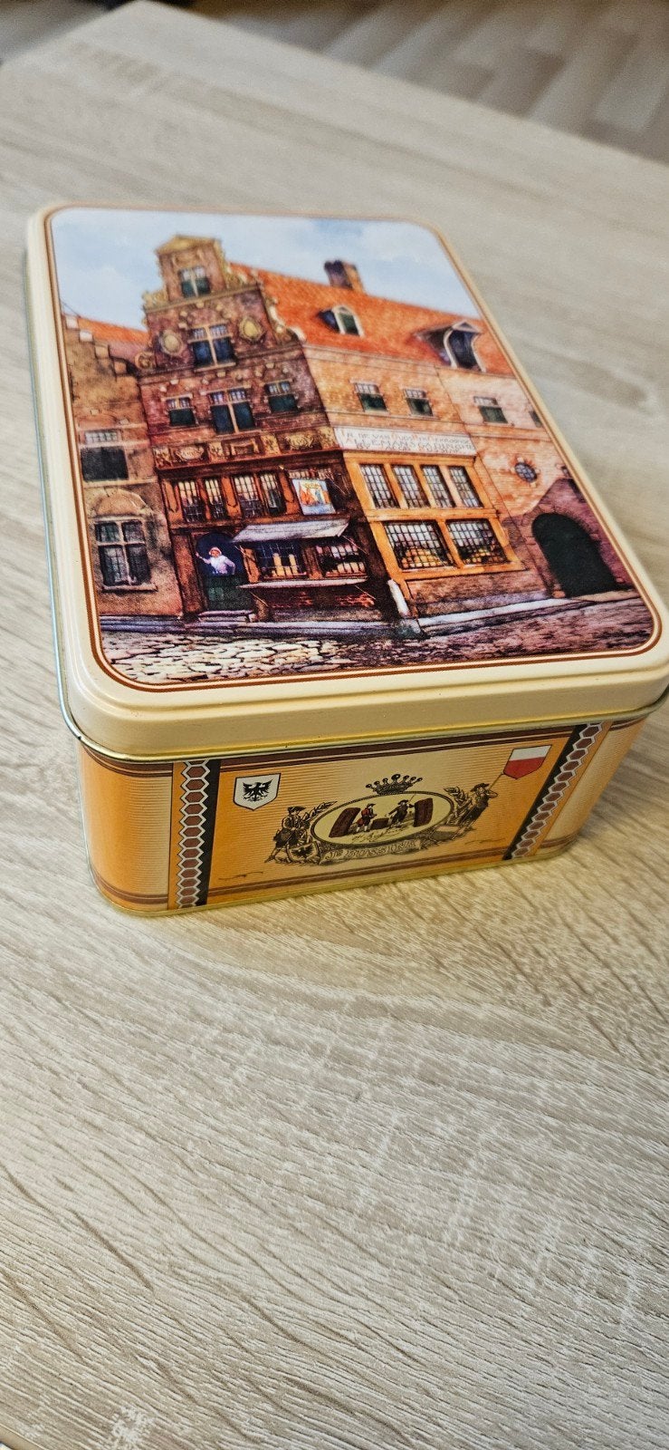 Vintage JB Bussink Deventer Koek blik - Oud Hollands design, Ophalen of Verzenden