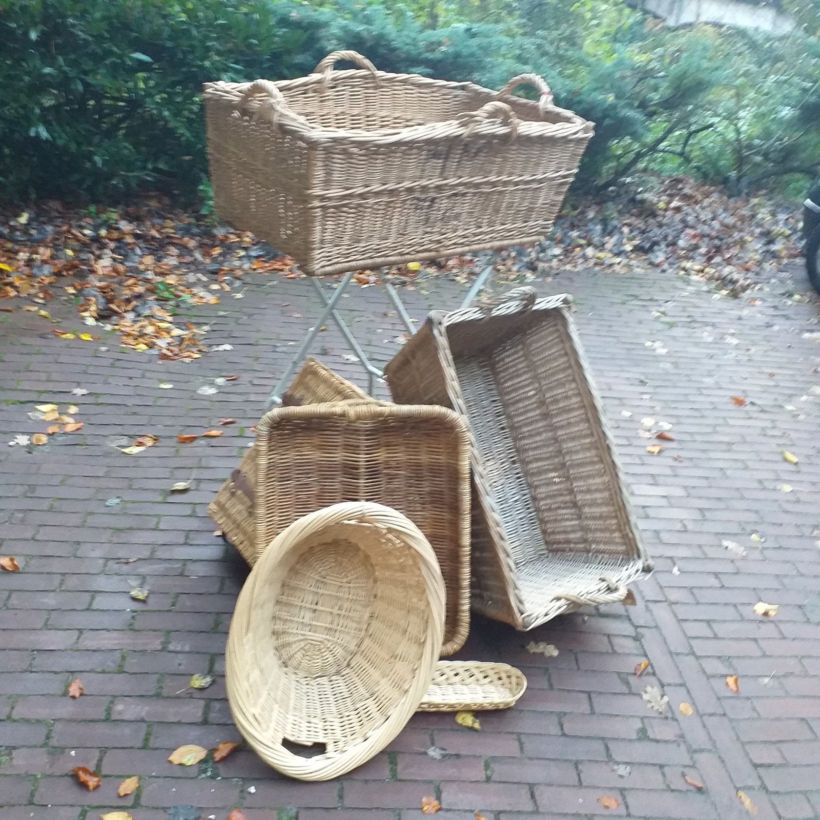 mand , wasmand uit Frankrijk ,  brocante , vintage, Ophalen