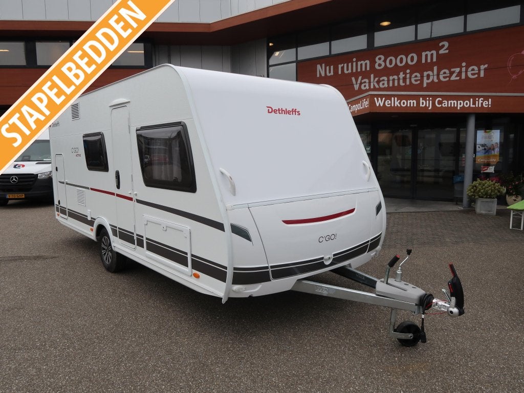 Dethleffs C'Go 495 QSK ACTIV ACTIEPAKKET, Caravans en Kamperen, Schokbreker, Treinzit, 5 tot 6 meter, Tot en met 6