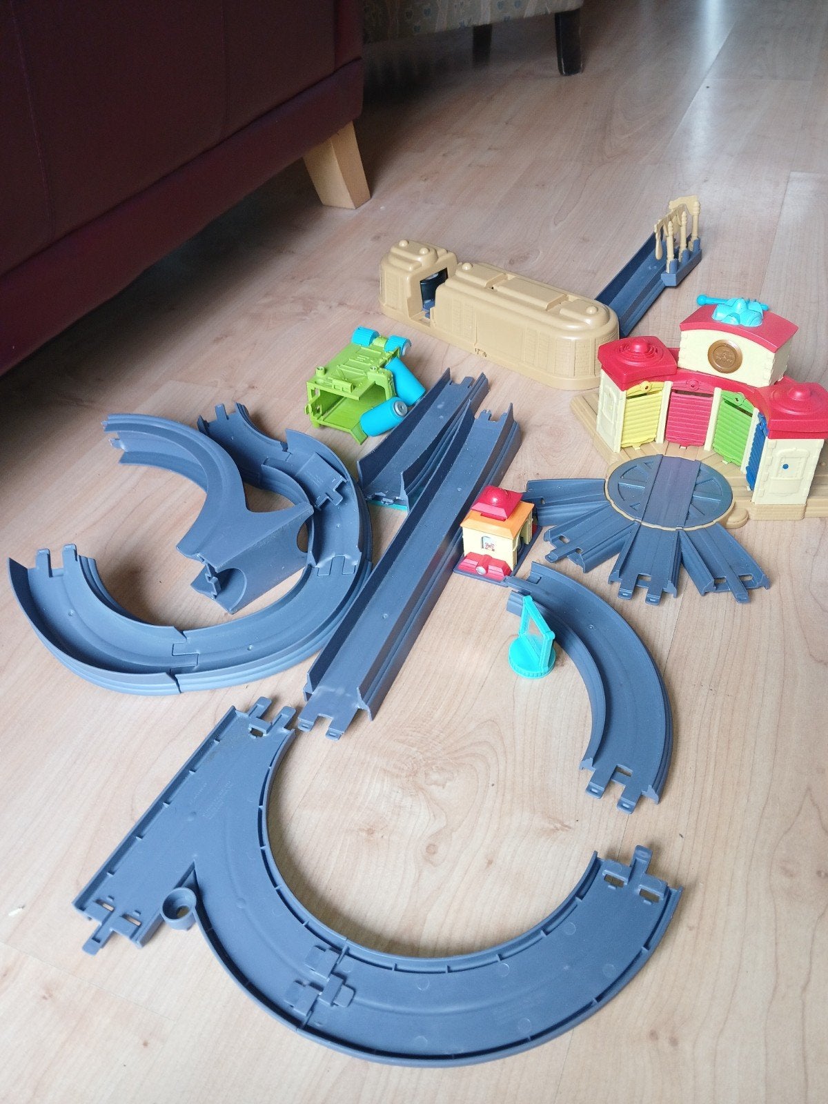 Chuggington trein met veel accessoires, Ophalen of Verzenden, Gebruikt
