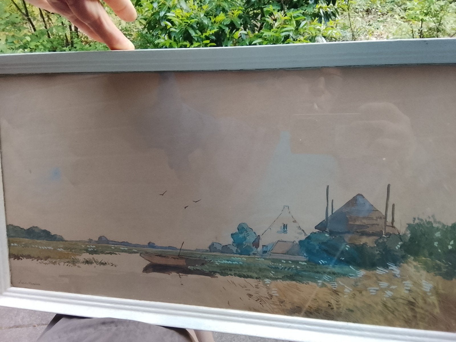 Jan knikker aquarel, Antiek en Kunst, Kunst | Schilderijen | Klassiek, Ophalen of Verzenden