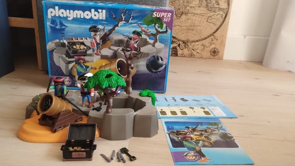 Playmobil 3127 SuperSet Pirateneiland 100% compleet, Pirates, Complete set, Ophalen of Verzenden, Zo goed als nieuw