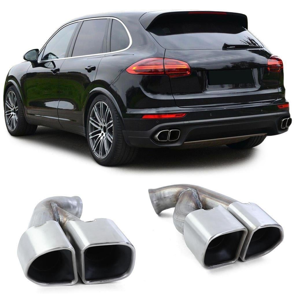 Uitlaat Sierstuk RVS Voor Porsche Cayenne 92A Facelift 2014