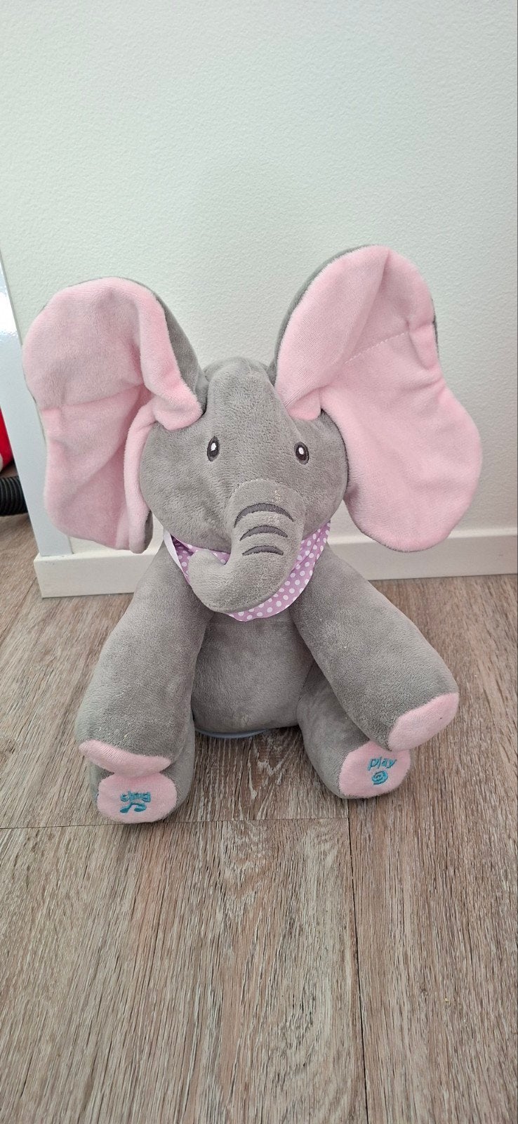 Kiekeboe Olifant - Interactief Knuffeldier met Geluid, Ophalen of Verzenden, Zo goed als nieuw, Overige typen, Met geluid