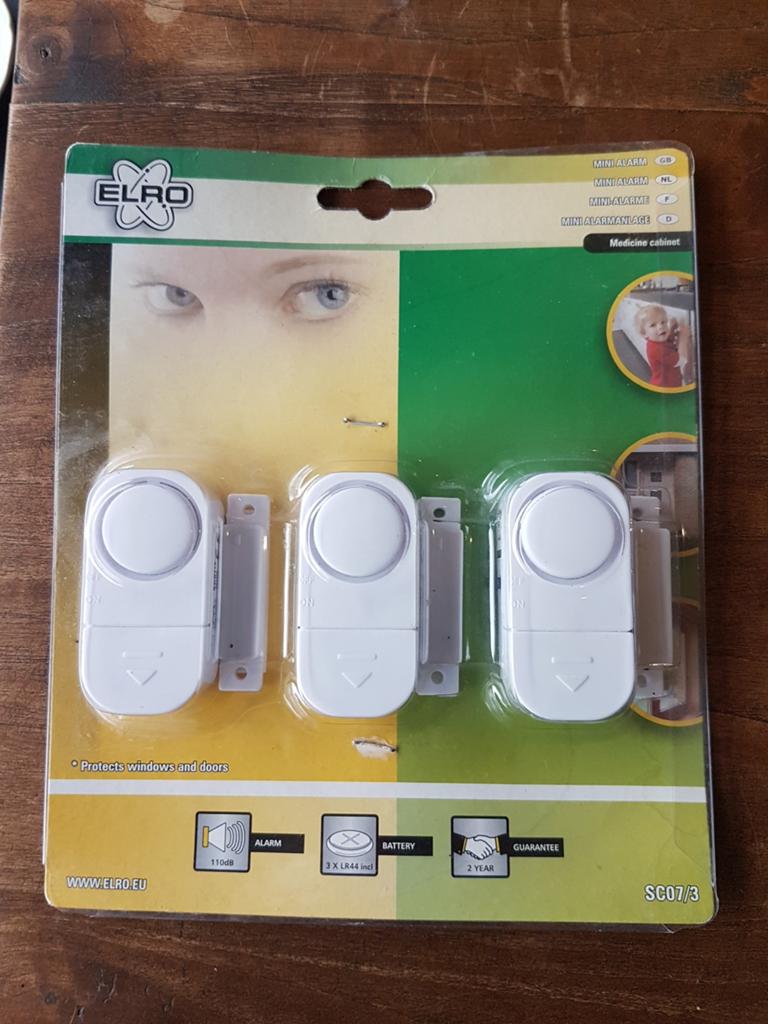 Elro baby beveiling voor ramen en deurtjes met alarm, Doe-het-zelf en Verbouw, Ophalen of Verzenden, Nieuw, Detector, Sensor of Melder