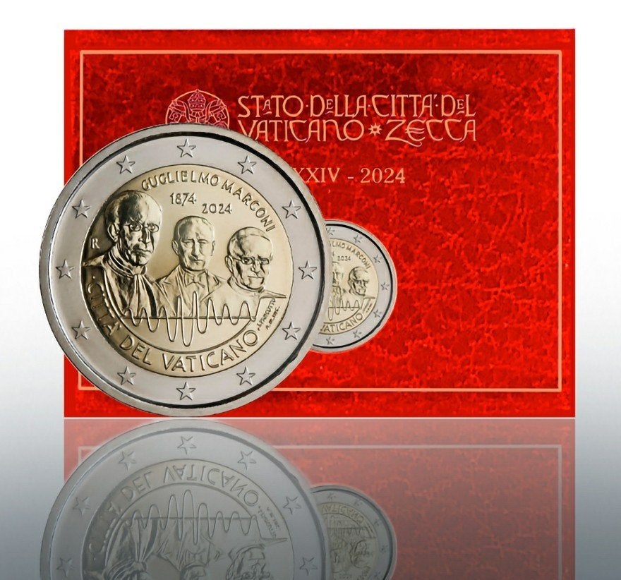 2 euro Vaticaan 2024 - Marconi (BU), Ophalen of Verzenden, Vaticaanstad, 2 euro, Setje