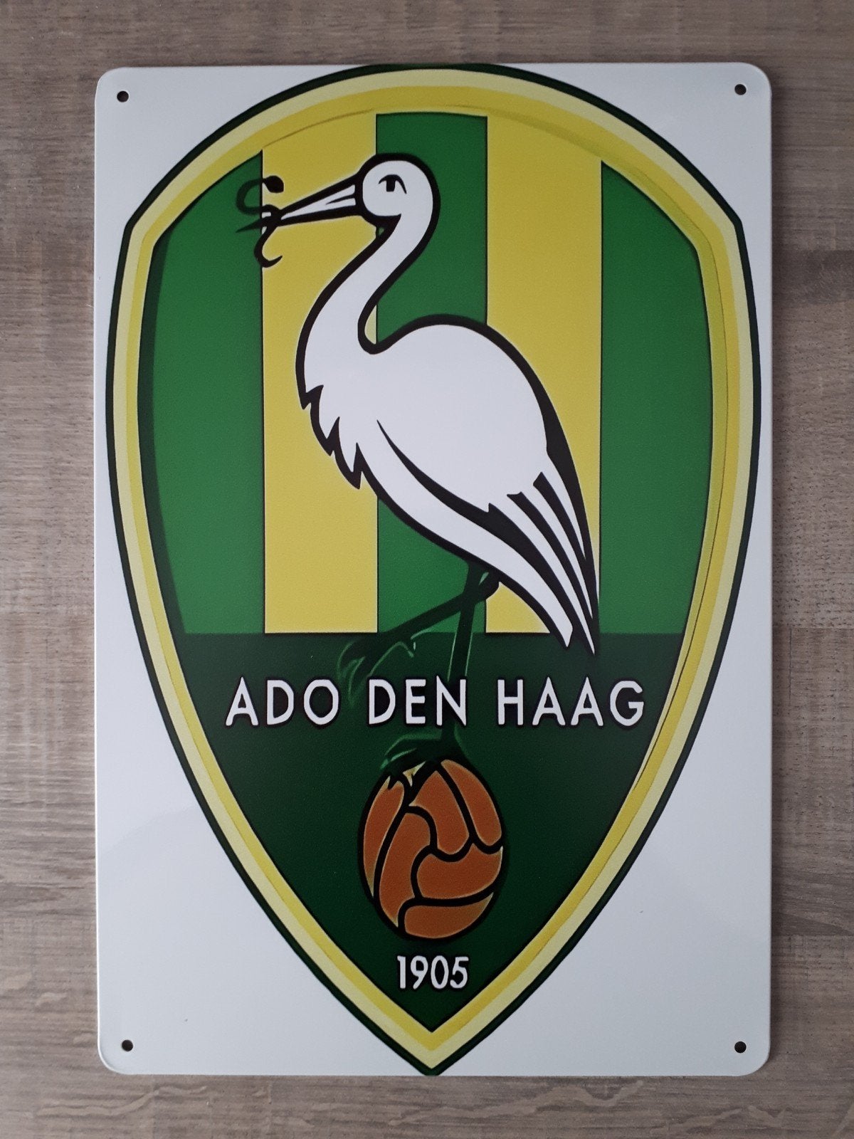ADO Den Haag 20x30 cm Metalen Reclamebord, Verzamelen, Verzenden, Zo goed als nieuw