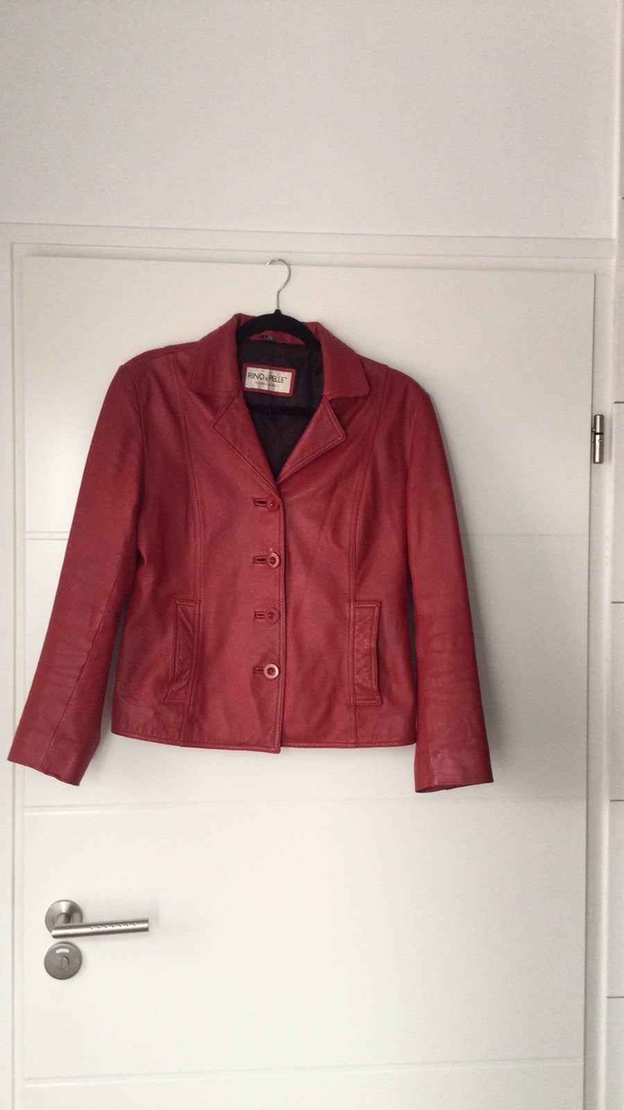 Rino & Pelle rode lederen jas maat 38, Kleding | Dames, Ophalen of Verzenden, Zo goed als nieuw, Maat 38/40 (M), Rood