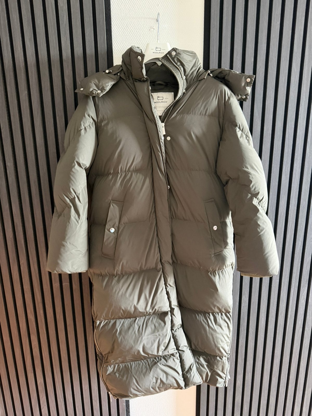Woolrich parka, Ophalen of Verzenden, Gedragen, Maat 42/44 (L), Zwart