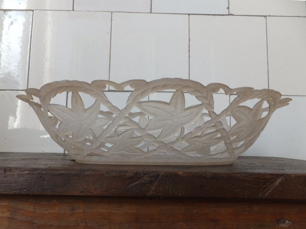 vintage mandje broodmand fifties 50s klimop early plastic, Ophalen of Verzenden