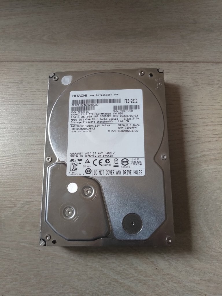 Hitachi Deskstar 7K3000 2TB, Intern, Gebruikt, Ophalen of Verzenden, Desktop