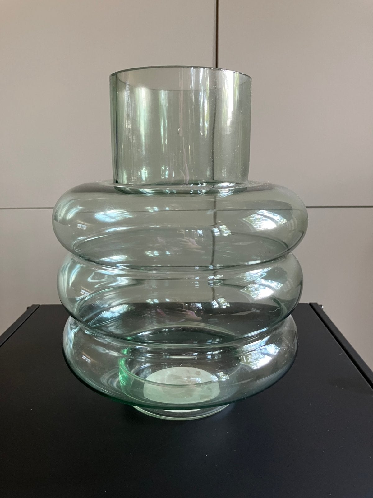 Bubbelvaas groen, Huis en Inrichting, Ophalen of Verzenden, Zo goed als nieuw, Groen, Glas