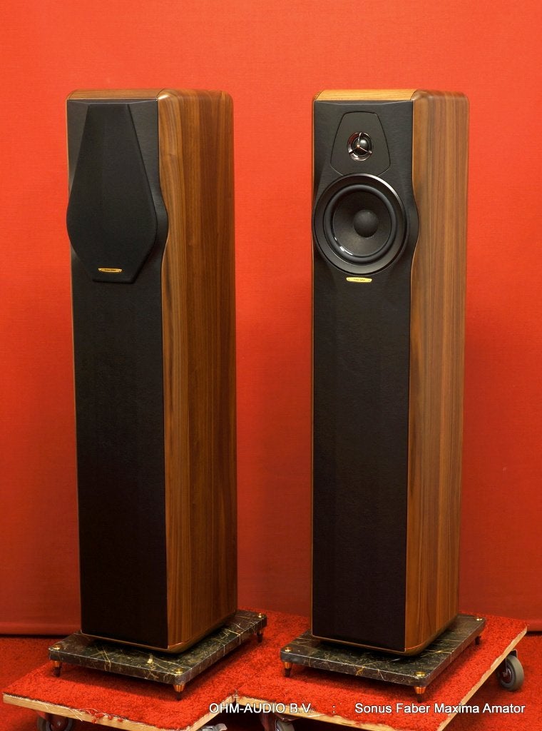 Sonus Faber Maxima Amator, Massief Walnoothout, Occasion Set, Overige merken, Vloerstaande luidspreker, Ophalen of Verzenden, Zo goed als nieuw