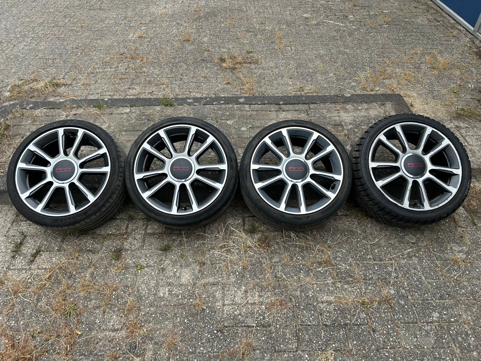 Fiat 500 Abarth velgen, Auto-onderdelen, Banden en Velgen, Ophalen, Velg(en), 17 inch, 205 mm
