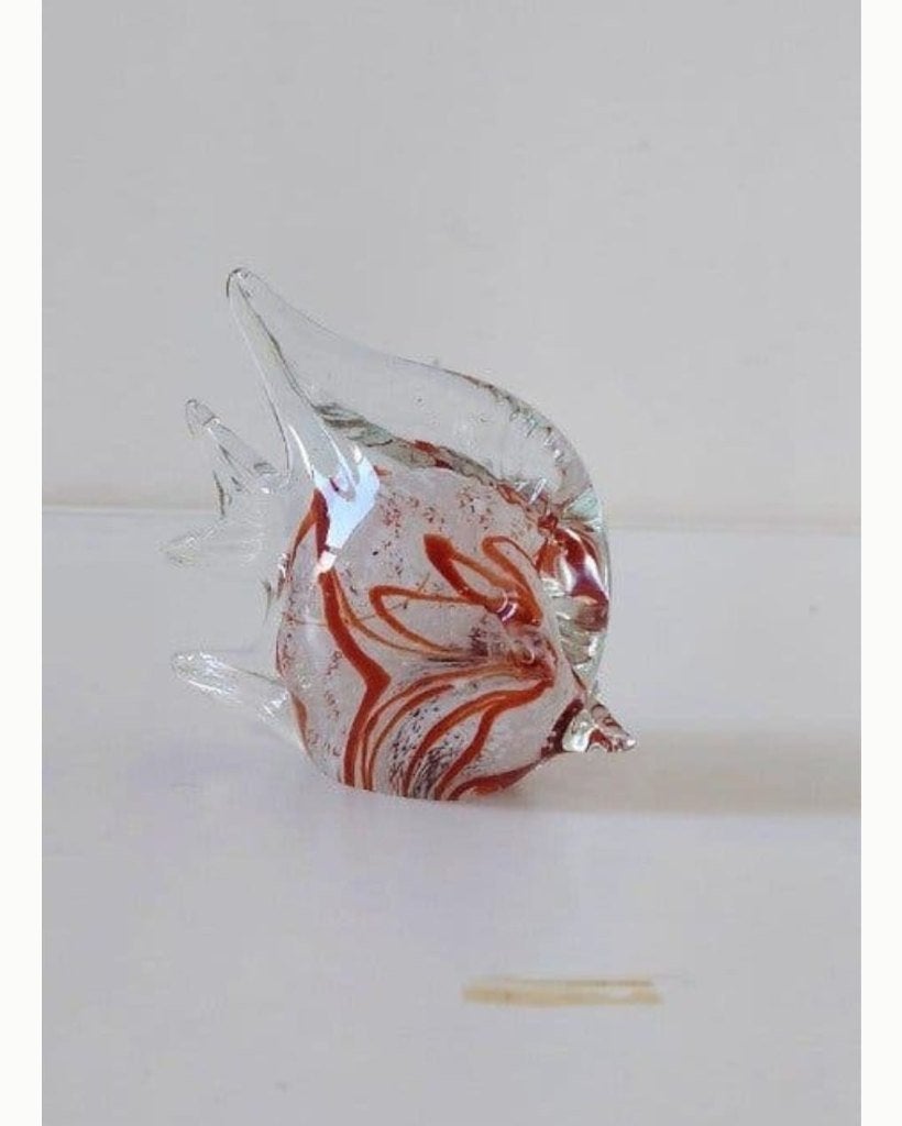 Vintage beeld glazen maanvis vis Murano stijl, Ophalen of Verzenden, Zo goed als nieuw, Dier