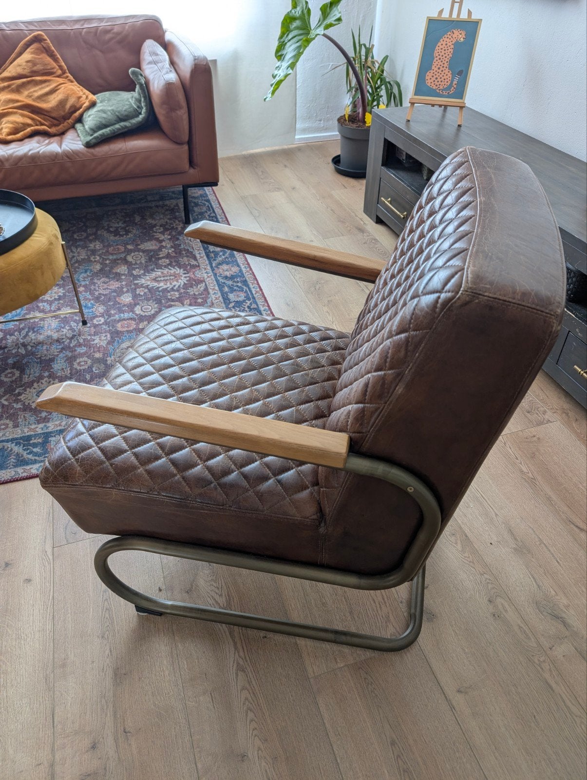 Lifestyle Home Collection Edward Fauteuil - Bruin, Huis en Inrichting, Ophalen, Gebruikt
