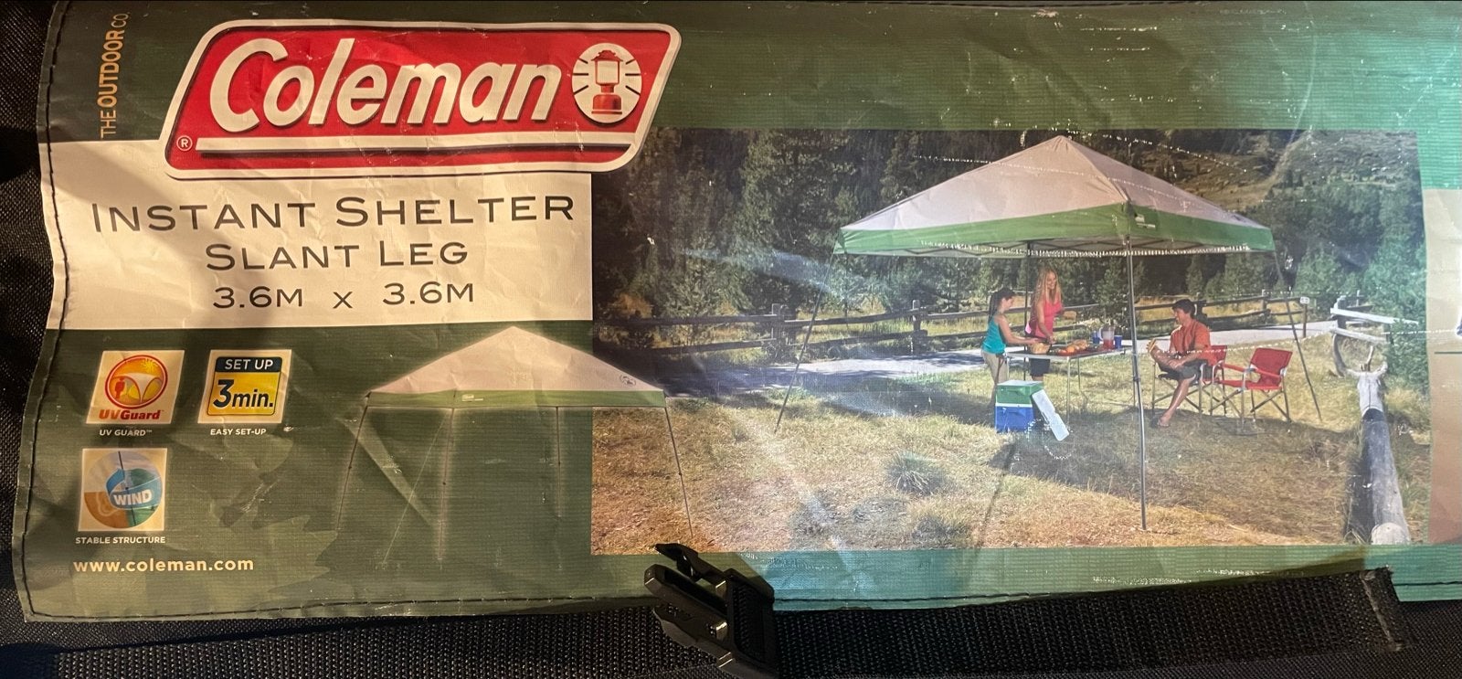 Coleman Instant Shelter Slant Leg 3.6m x 3.6m, Ophalen, Gebruikt
