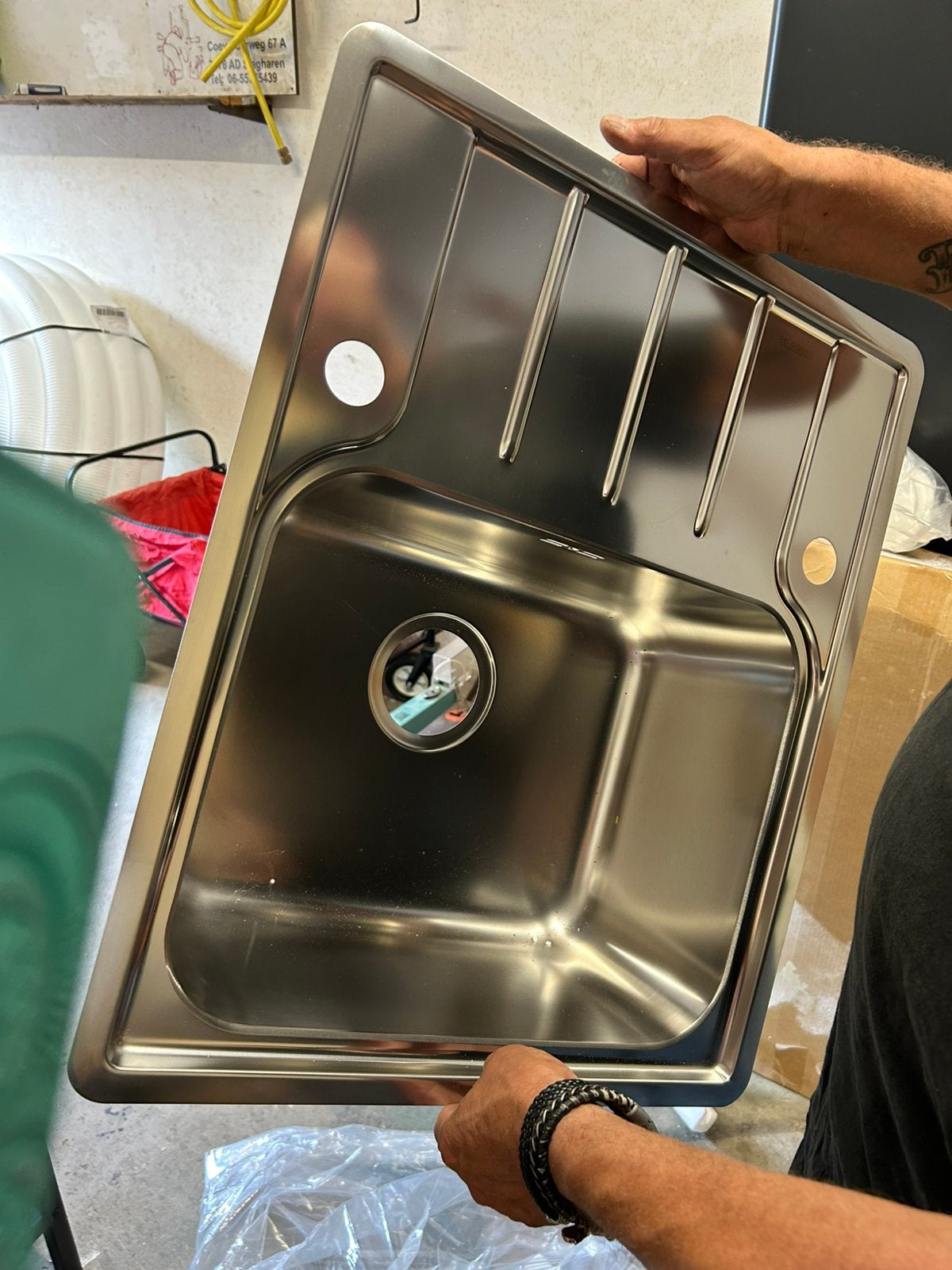 Nieuwe  gootsteenbak rvs, Ophalen of Verzenden, Nieuw, Rvs, Wastafel