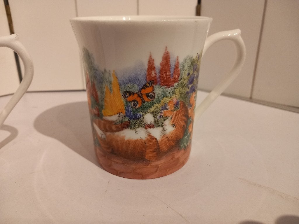 Elizabethan servies katten mok., Overige merken, Keramiek, Ophalen of Verzenden, Zo goed als nieuw