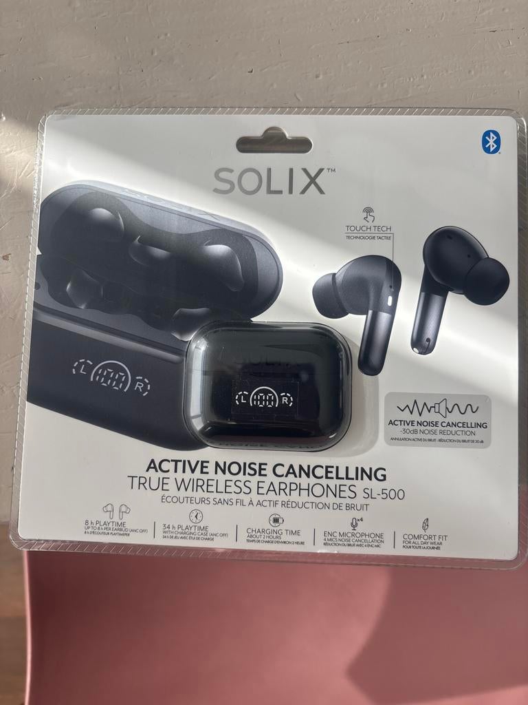 Solix SL-500 Draadloze Oortjes met Active Noise Cancelling, Audio, Tv en Foto, Koptelefoons, Ophalen of Verzenden, Nieuw, Overige merken