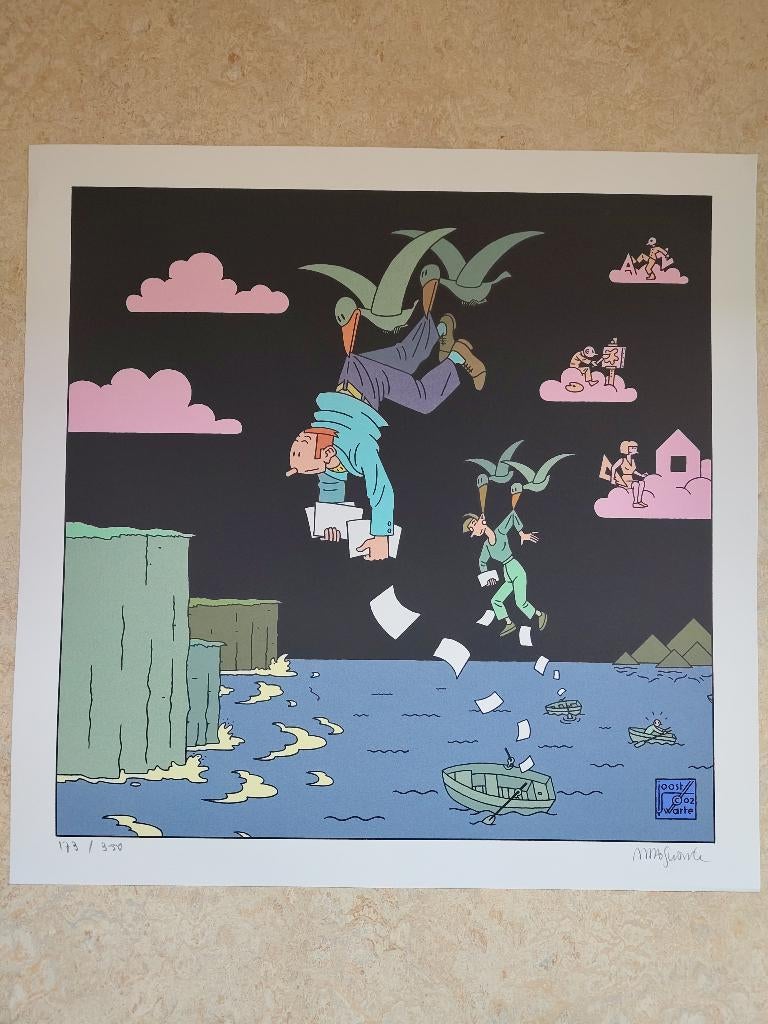 Zeefdruk Joost Swarte, Antiek en Kunst, Ophalen of Verzenden