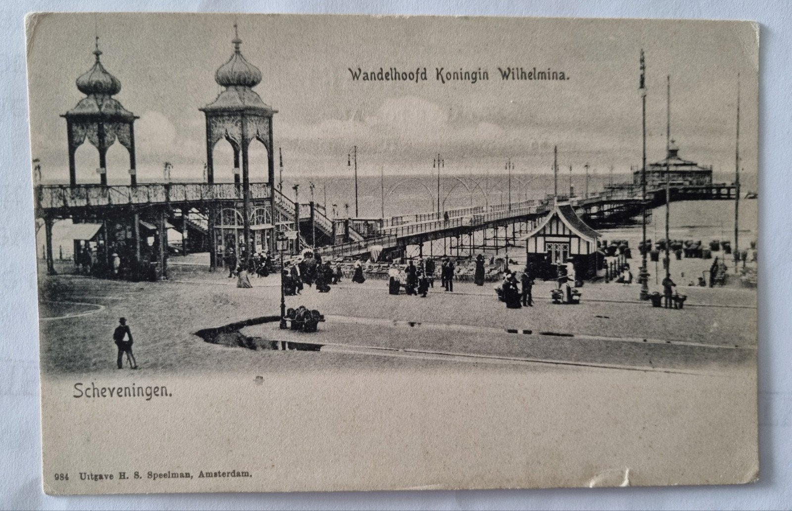 85)Scheveningen: Kurhaus vanaf het Wandelhoofd (voor 1920), Ophalen of Verzenden, Voor 1920, Gelopen, Zuid-Holland