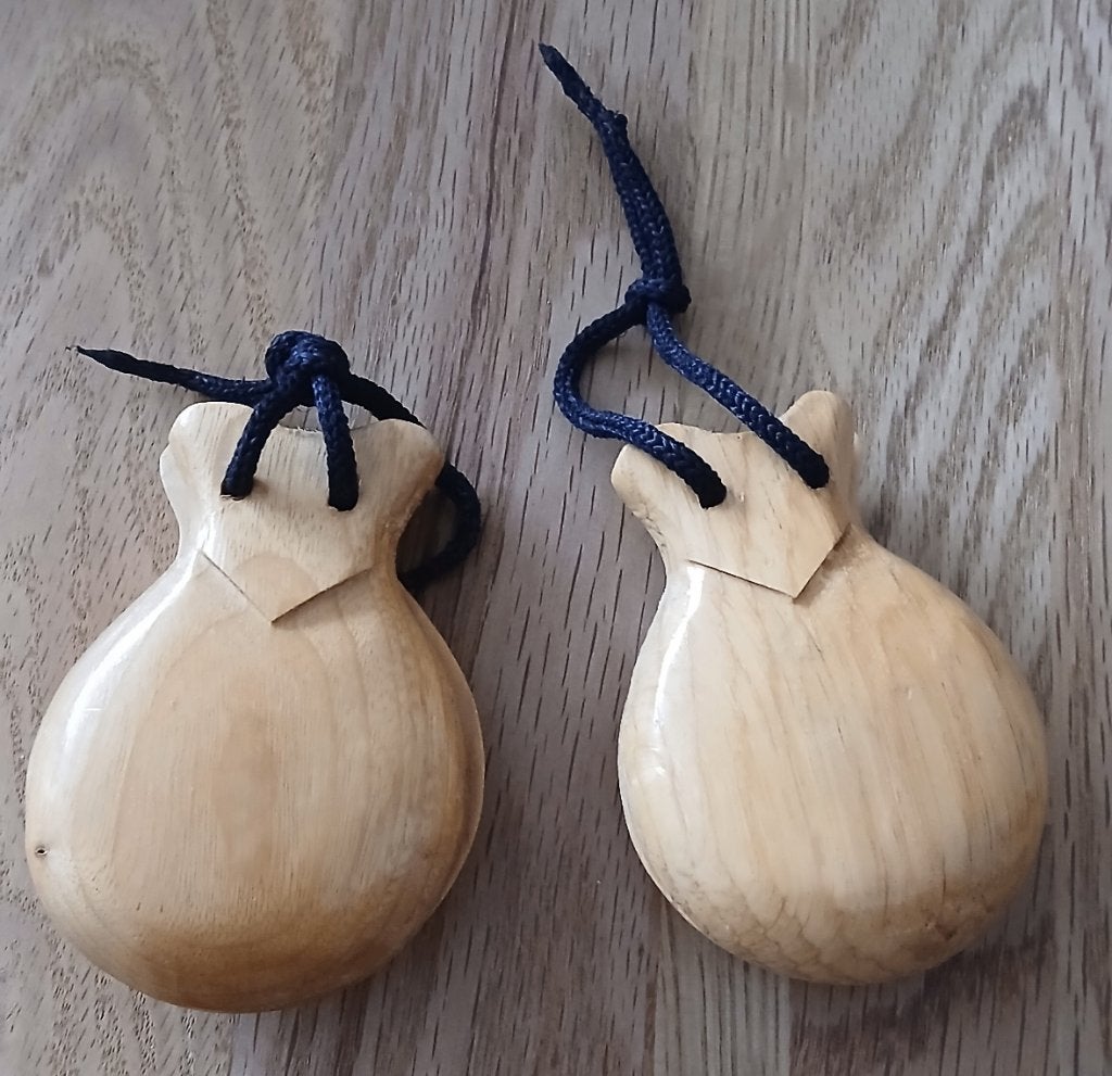 Deze houten castagnetten zijn traditionele Spaanse, Muziek en Instrumenten, Ophalen of Verzenden, Zo goed als nieuw, Overige soorten