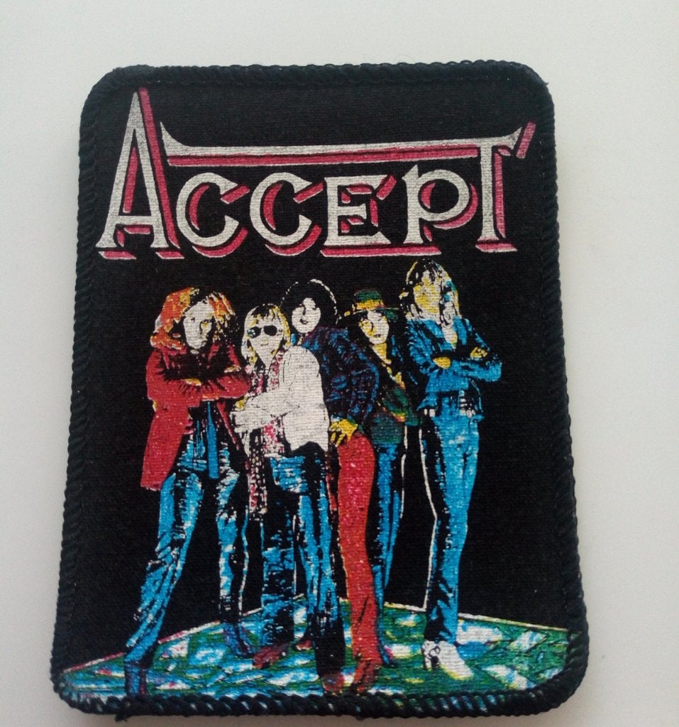Accept Lady Lou vrij zeldzame vintage 1979 patch a351 metal, Verzenden, Nieuw, Kleding