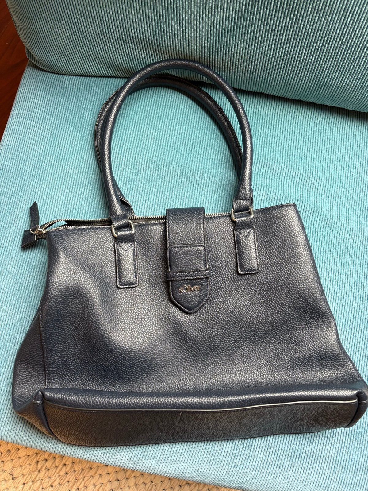 S.Oliver donkerblauwe tas - zo goed als nieuw, Ophalen of Verzenden, Zo goed als nieuw, Blauw, Handtas