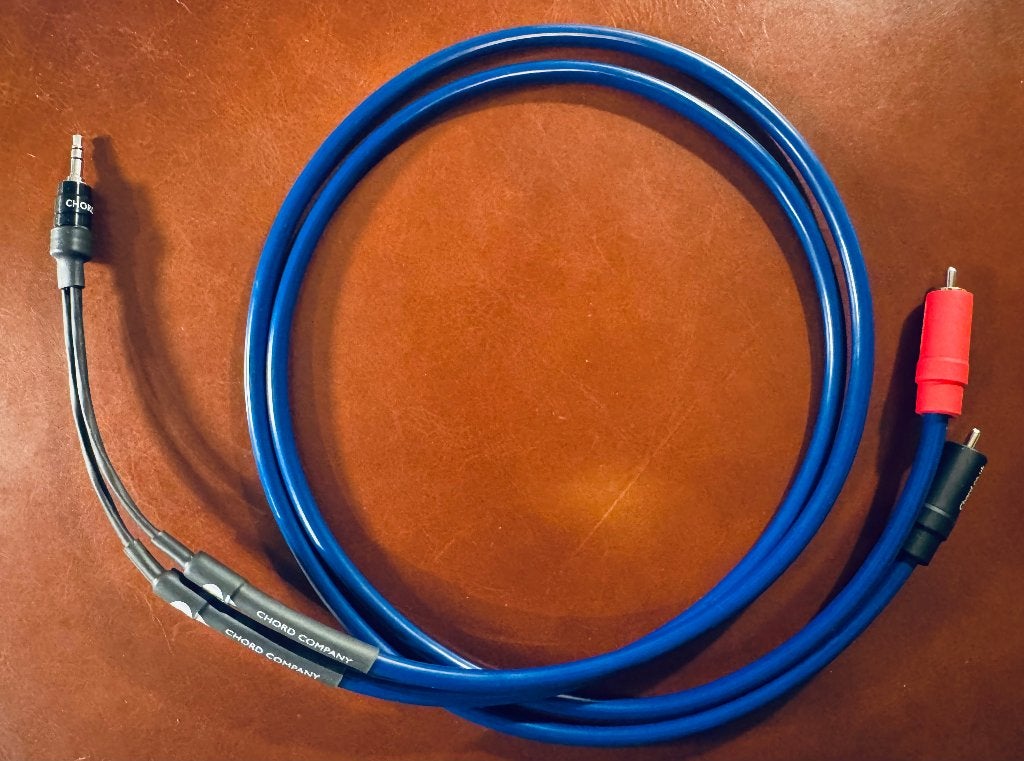 Chord Clearway RCA - 3.5 minijack interlink kabel, Ophalen of Verzenden, Zo goed als nieuw, Minder dan 2 meter, Interlink-kabel