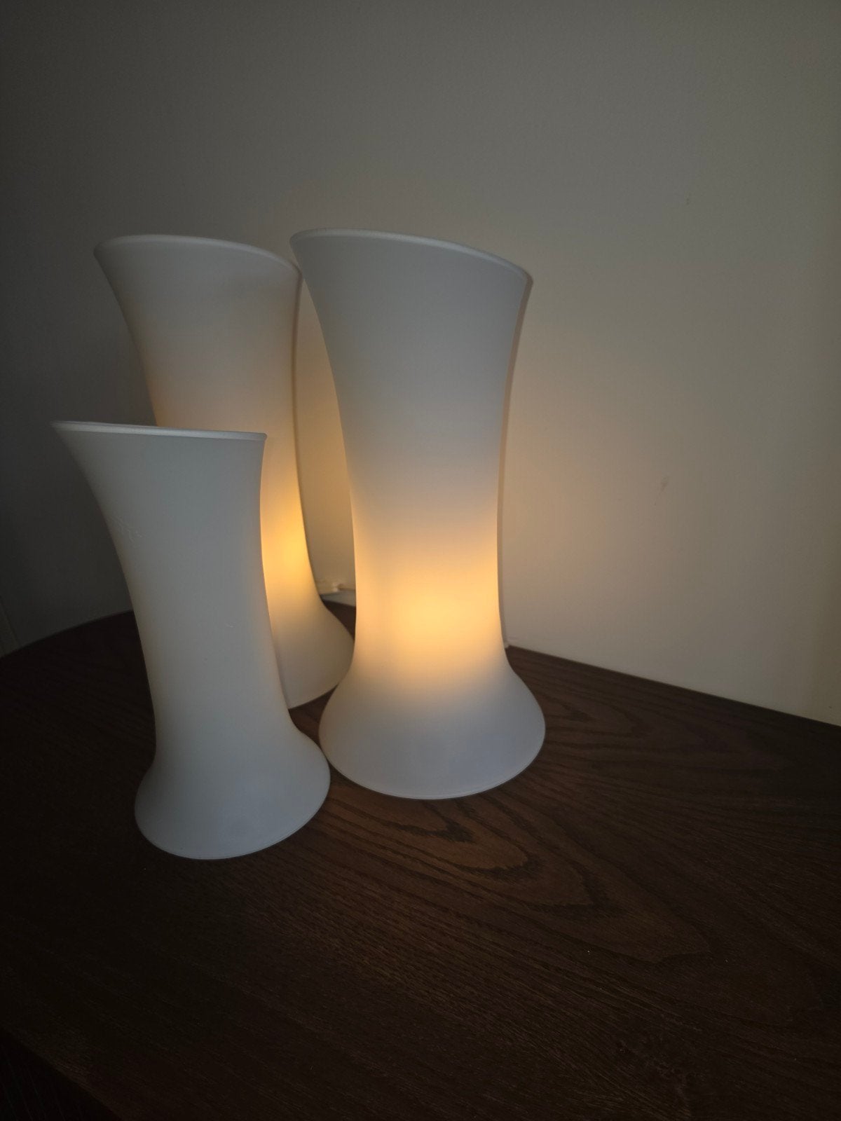 SCE tafellampen gemateerd glas vintage design spaceage lamp, Ophalen of Verzenden, Minder dan 50 cm, Frans vintage, Glas