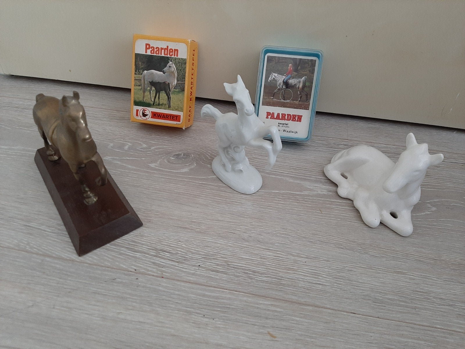 Paarden beeldjes en kwartetspellen, Ophalen of Verzenden, Gebruikt, Paard, Beeldje of Figuurtje