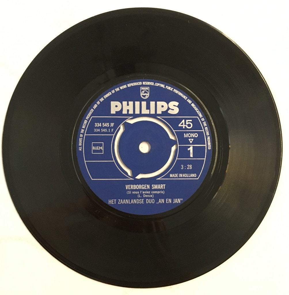 Het Zaanland Duo An & Jan – Jij Hebt Me Gekust Zonder Liefde, Originele persing, 7 inch, Ophalen of Verzenden, Zo goed als nieuw