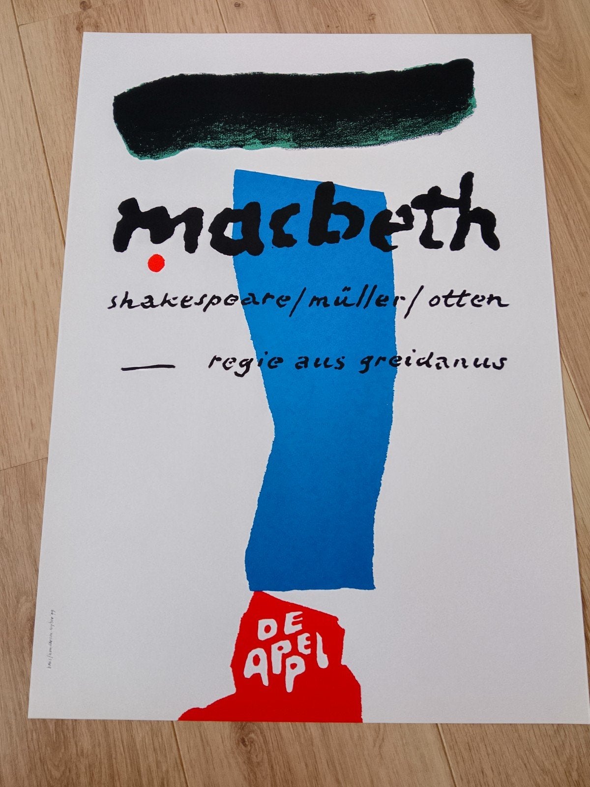 Macbeth Theaterposter - Shakespeare/Müller/Otten - Jan Bons, Rechthoekig Staand, Ophalen of Verzenden, Zo goed als nieuw, A1 t/m A3