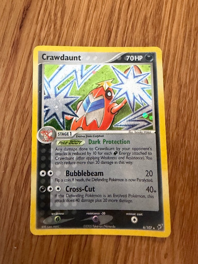 Crawdaunt (DX 6) Pokemon, Ophalen of Verzenden, Zo goed als nieuw, Losse kaart