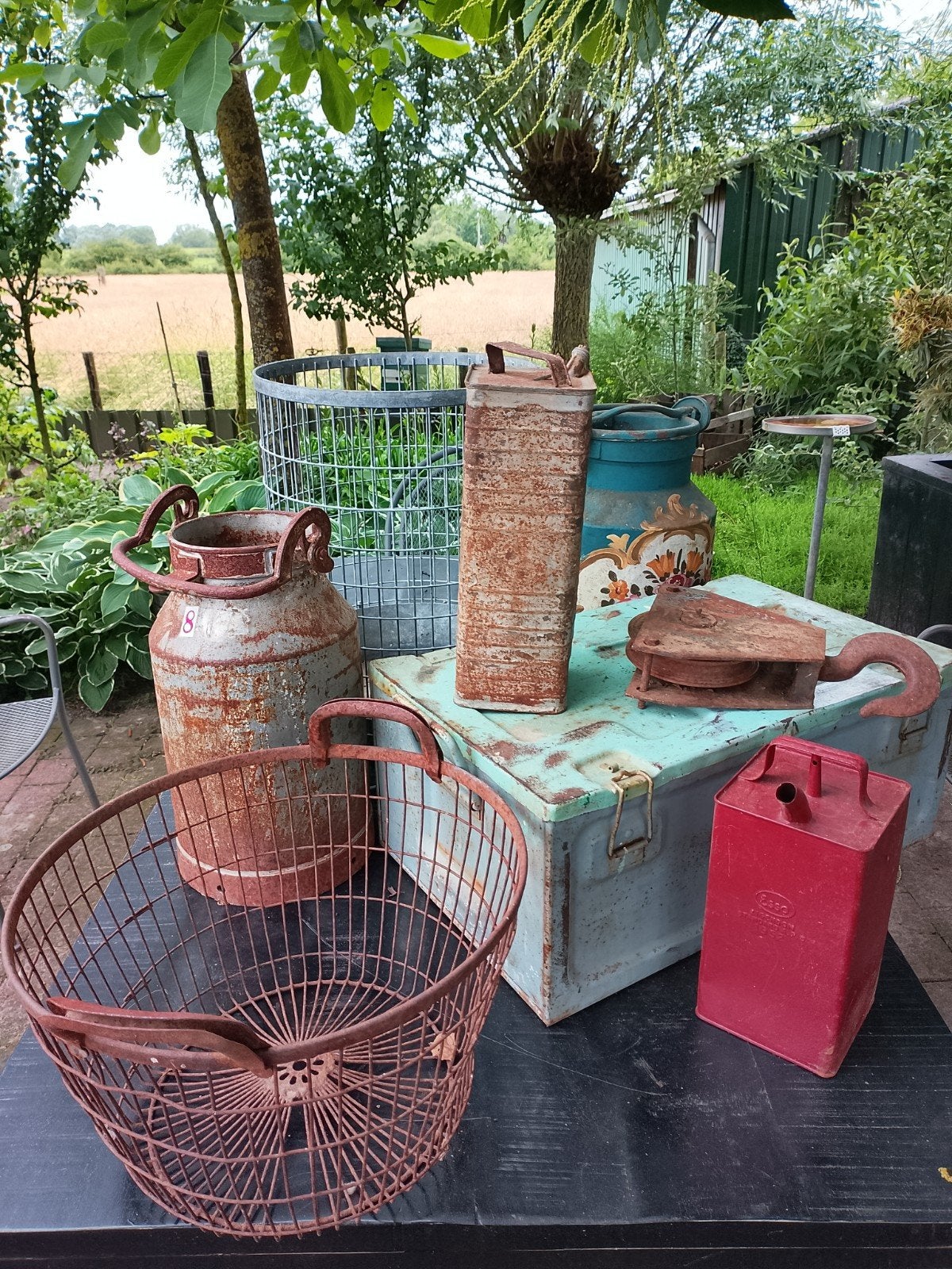 Vintage Diverse metalen decoratie, Tuin en Terras, Ophalen