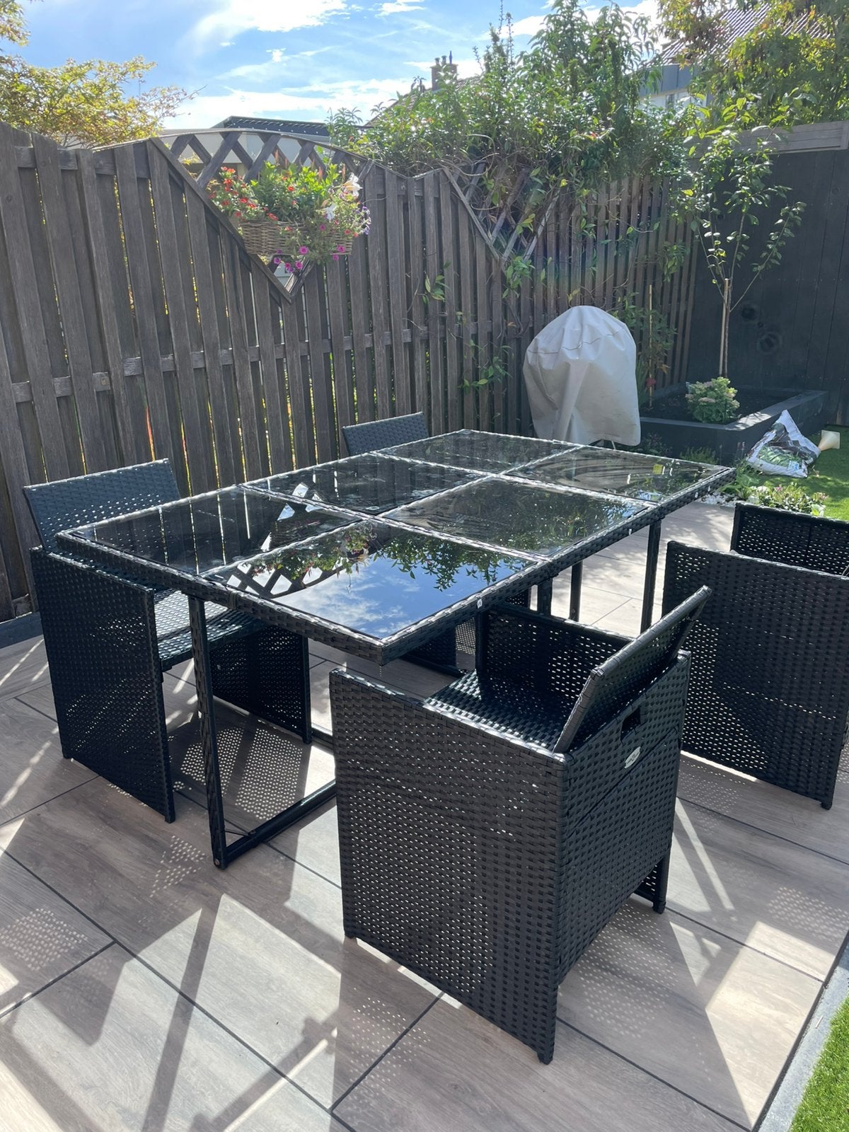 Nieuwe tuintafelset, Ophalen, Eettafel, Rotan, 6 zitplaatsen