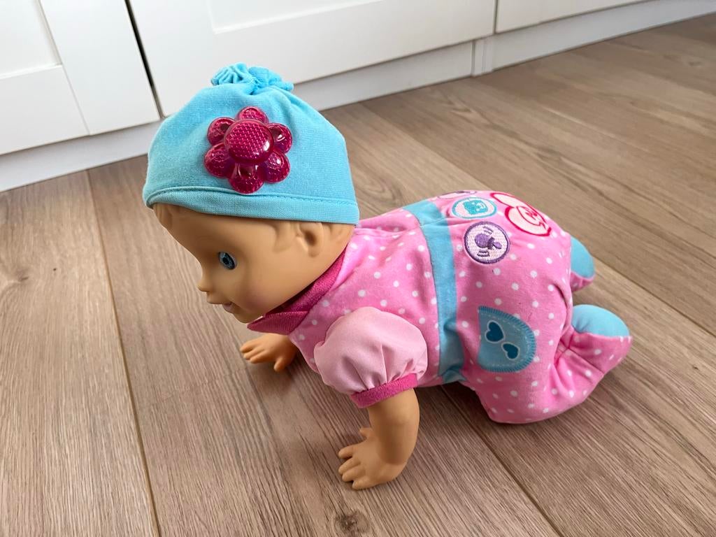 VTech Baby Lily kruip en leer pop, Ophalen of Verzenden, Gebruikt, Babypop