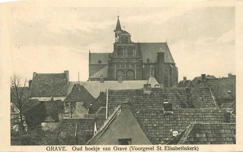 381-365-003 Grave Oud hoekje van Grave, Verzamelen, Verzenden, Voor 1920, Noord-Brabant