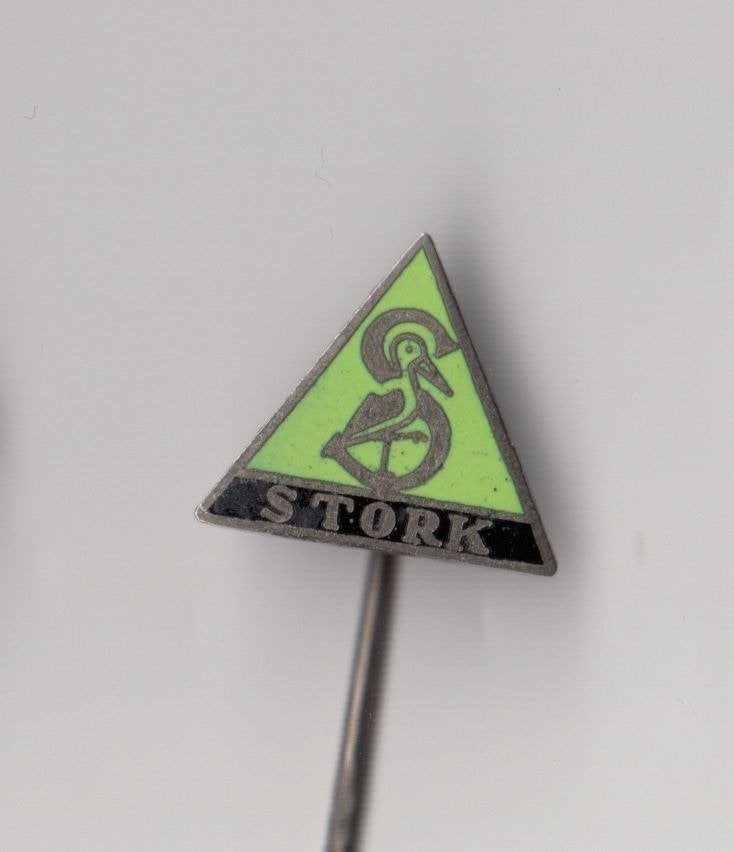 Stork Groen Zwart Dieselmotoren Scheepvaart speldje Logo, Verzamelen, Gebruikt, Verzenden, Transport, Speldje of Pin
