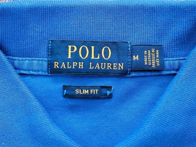 Ralph Lauren Zomerpolo Slim Fit Blauw maat M, Verzenden, Maat 48/50 (M), Blauw, Polo Ralph Lauren