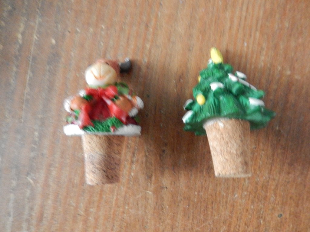 2 kerst wijnkurken en jasje voor de fles(zgan), Ophalen, Zo goed als nieuw